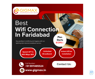 Best WiFi in Faridabad for Home – Superfast Gigmax Plans You Can Trust