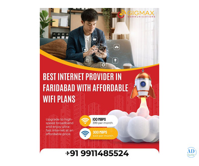 Best Internet Provider in Faridabad with Affordable WiFi Plans – Gigmax