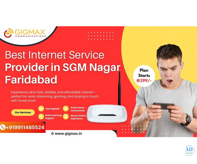 Looking for the Best WiFi in SGM Nagar Faridabad? Try Gigmax Unlimited Plans Today!