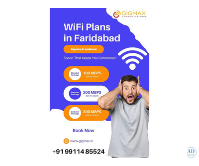 Looking for the Best Broadband and WiFi Plans in Faridabad? Gigmax Has You Covered