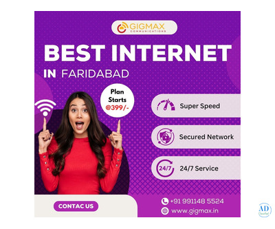 Get the Best Internet in Faridabad with Gigmax – Trusted WiFi Service Provider