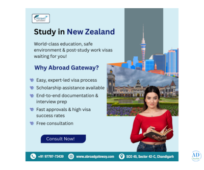 New Zealand Study Visa Consultant in Chandigarh – Abroad Gateway