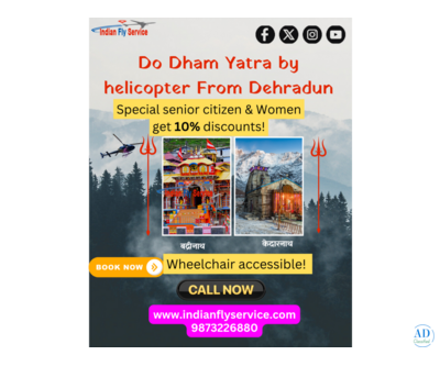 Do Dham Yatra by helicopter From Dehradun