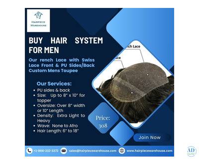 Where to Buy the Best Toupee for Men Online in the USA? Explore at Hairpiece Warehouse