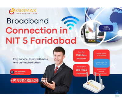 Fast & Affordable Broadband Connection in NIT 5 Faridabad – WiFi Plans by GIGMAX