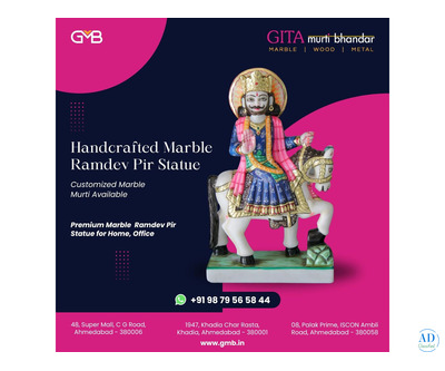 Hindu God Statues, Marble Ramdev Pir Statue