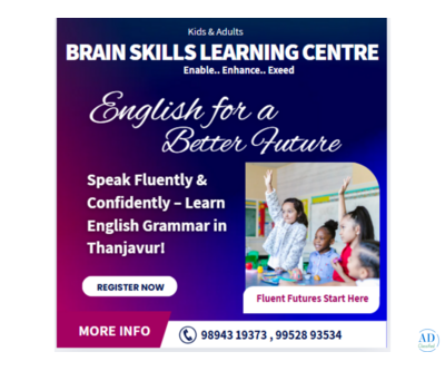 Speak Fluently & Confidently – Learn English Grammar in Thanjavur!