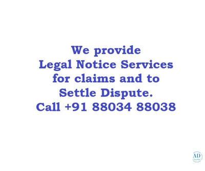 Send your Legal Notice all over India. Call 8803488038