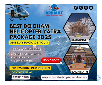 Best Do Dham Helicopter Yatra Package 2025