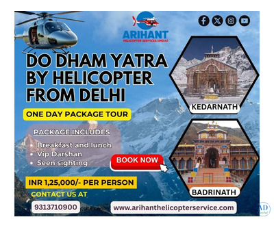 Do Dham Yatra by Helicopter from Delhi