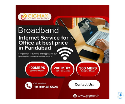 Broadband Internet Service for Office at best price in Faridabad – Gigmax