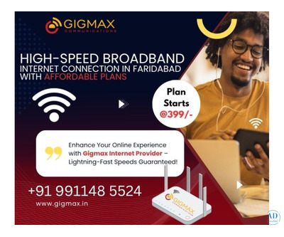 High Speed Broadband Internet Connection in Faridabad with Affordable Plans