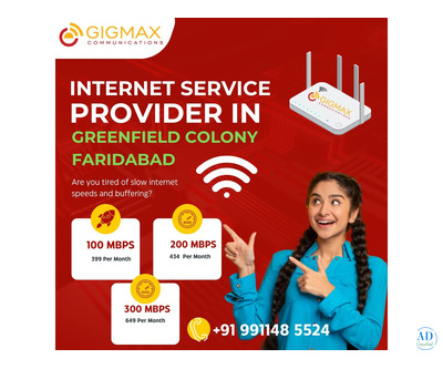 Reliable Internet Service Provider in Green Field Colony Faridabad – Choose Gigmax