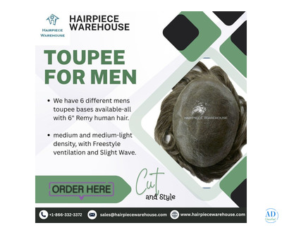 Explore Premium Toupees for Men – Realistic, Comfortable & Affordable at Hairpiece Warehouse
