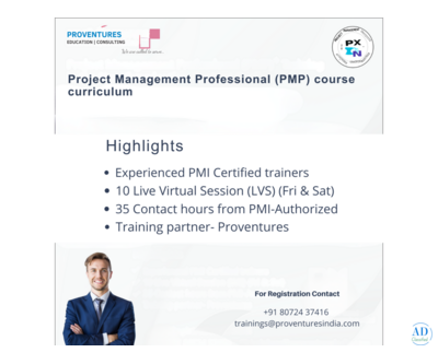 Best PMP Certification Training in Hyderabad | 8072437416 | Proventures Management