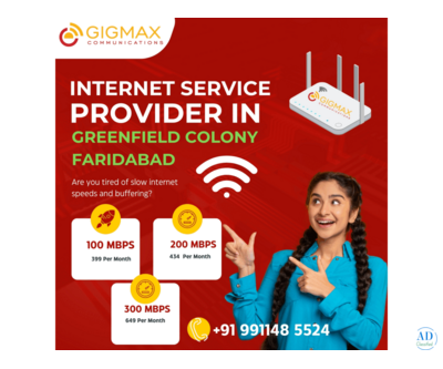 High Speed Broadband in Greenfield Colony Faridabad – Go Gigmax Today!