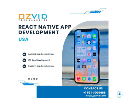 React Native App Development Company in Texas for Modern Solutions: OZVID Technologies