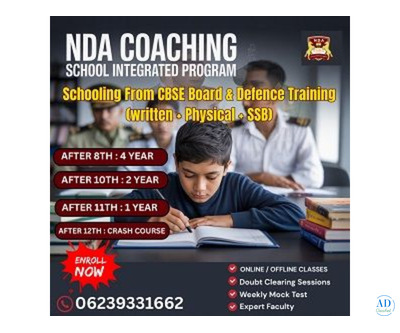 NDA Coaching With Schooling After 10Th In Pune
