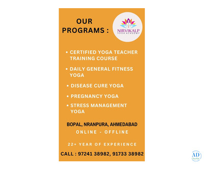 yoga classes in Bopal, Naranpura, Ahmedabad