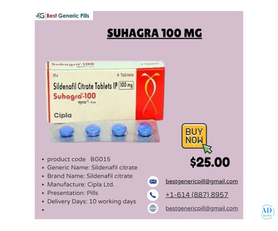 Suhagra 100 mg: Effective & Affordable Solution for Erectile Dysfunction