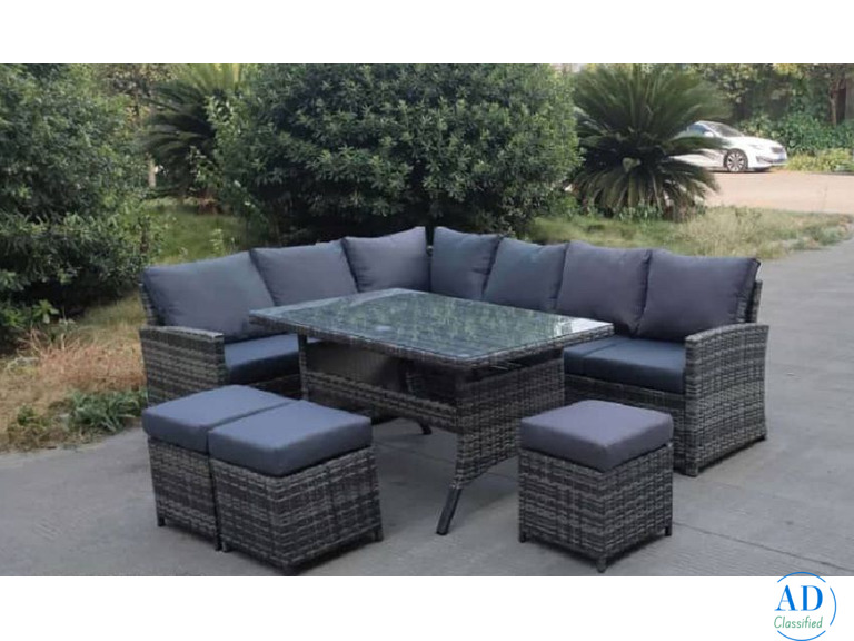 L Shape Wicker Sofa Set, JHA-18017