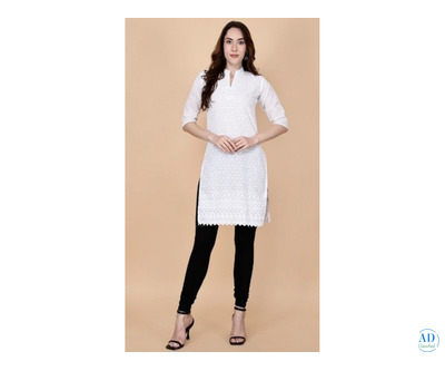 Online Buy Chicken Kurti Collar Neck - PrettyLady