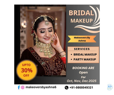 Bridal Makeup Artist in Pitampura Rohini Makeovers By Ashna
