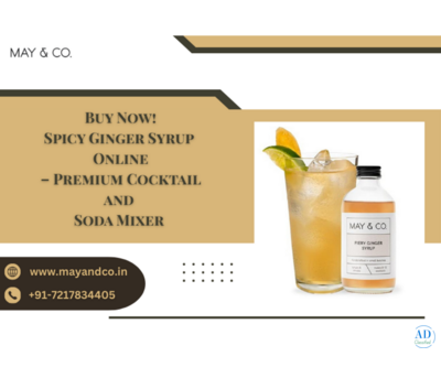 Buy Spicy Ginger Syrup Online – Premium Cocktail and Soda Mixer by May & Co.