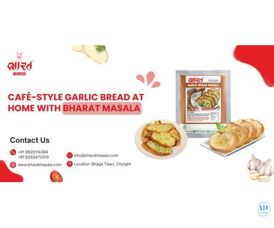 Café-Style Garlic Bread at Home With Bharat Masala