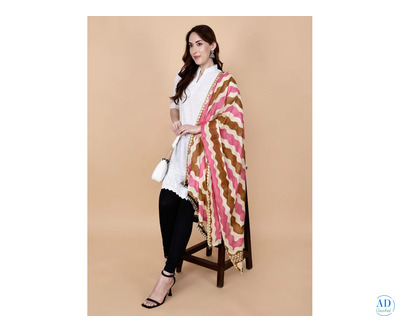 Buy Online Printed Dupatta Cotton Multi Color – PrettyLady