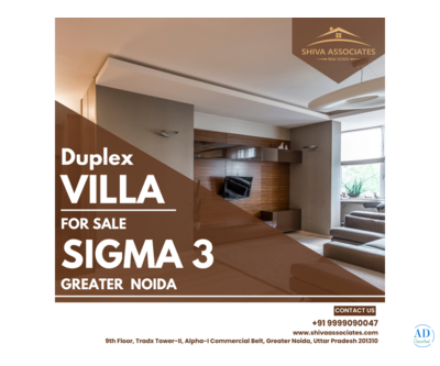 Duplex Villa For Sale in Sigma 3, Greater Noida!