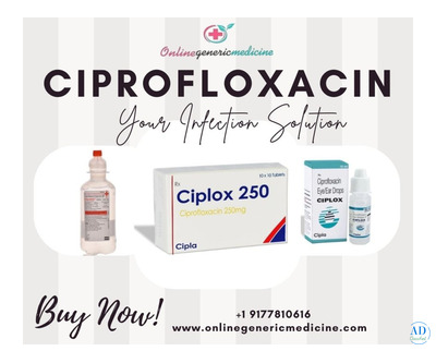 Affordable Ciprofloxacin (Cipro, Ciloxan) at OnlineGenericMedicine | Buy Now!