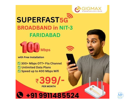 Best Internet Service in NIT 3 Faridabad | WiFi Plans by Gigmax