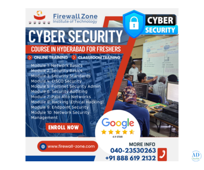 Cyber Security Course in Hyderabad for Freshers | Best Training at Firewall Zone Institute of IT