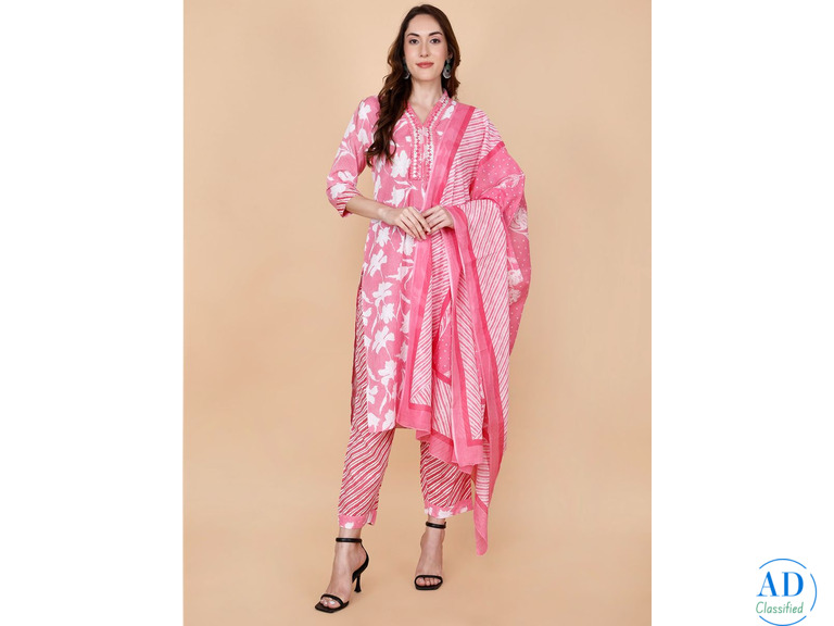 Online Buy 3 Piece Suit Pink – Elegant Style with PreetyLady