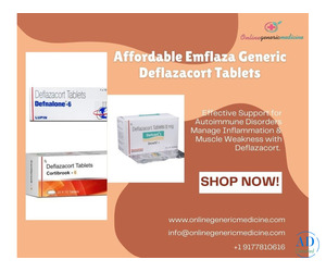 Get Deflazacort Tablets Online | Secure & Affordable Emflaza Generic at OnlineGenericMedicine