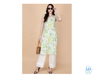 Online Buy 2 Piece Floral Green Suit – Elegant Style with PrettyLady