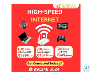Broadband Internet Service Providers in NIT 3 Faridabad | Gigmax