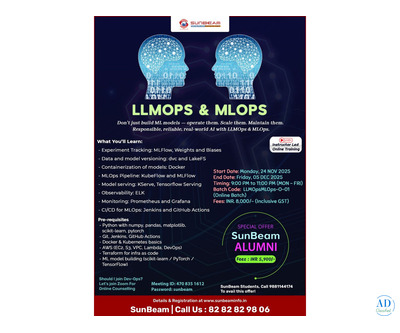 LLMOps & MLOps Training in Pune | Online Course with Certification | Sunbeam Institute