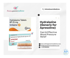 Hydralazine HCL Tablets Online | Available at OnlineGenericMedicine | Shop Now!