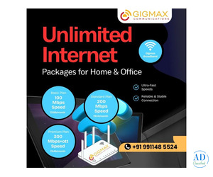 Unlimited Internet Plans for Home & Office in Faridabad - Gigmax