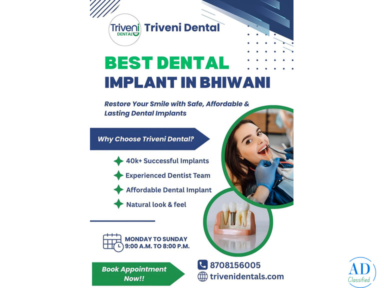 Best Dental Implant in Bhiwani | Triveni Dental