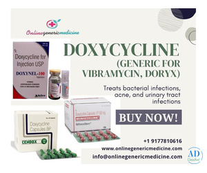 Get Doxycycline Antibiotic (Vibramycin / Doryx) at OnlineGenericMedicine | Buy Now!