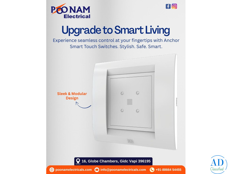 Find Reliable Anchor Switches Distributor– Poonam Electricals at Affordable Prices