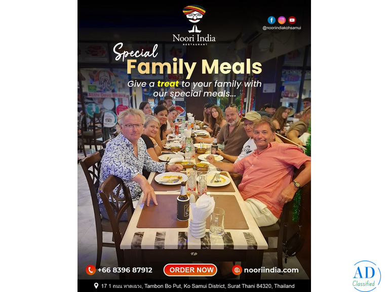 Noori India - Family Restaurant in Chaweng Offering Authentic Indian Cuisine