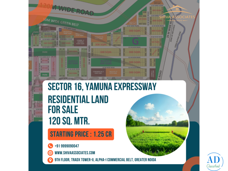 Explore Prime Residential Land at Sector 16, Yamuna Expressway
