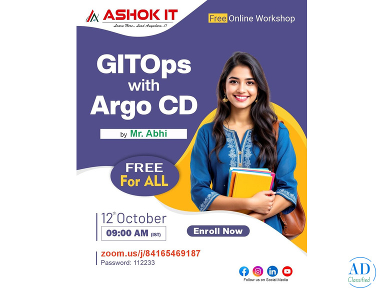 Free Online Workshop on GIT OPS with Argo CD by Ashok IT (12 Oct @ 9 AM)