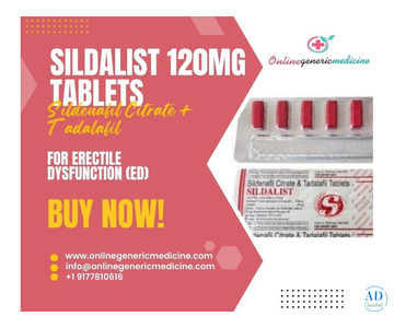 Buy Sildenafil and Tadalafil Tablets (Sildalist 120mg) Online Safely at OnlineGenericMedicine