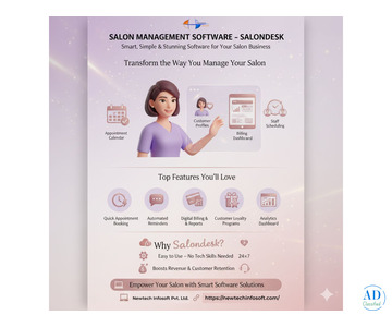 Transform Your Salon with Salondesk – Smart Salon Management Software by Newtech Infosoft