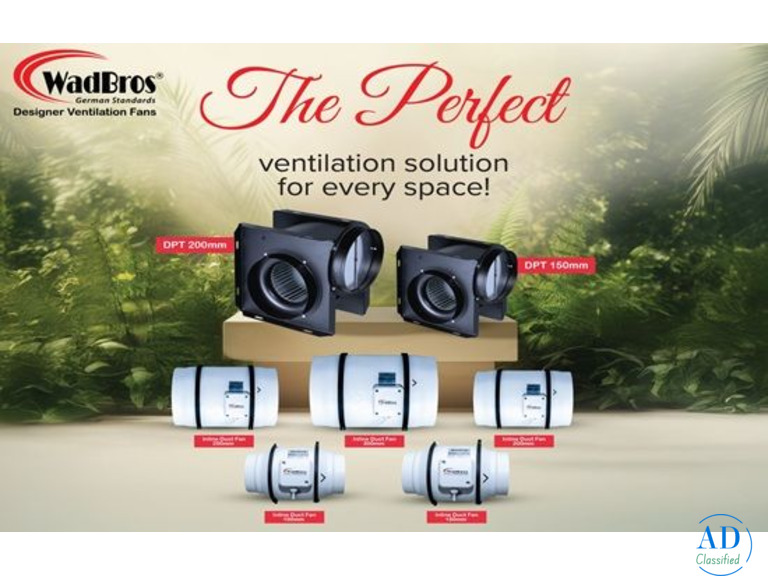 Aesthetic Smart Inline Duct Fan